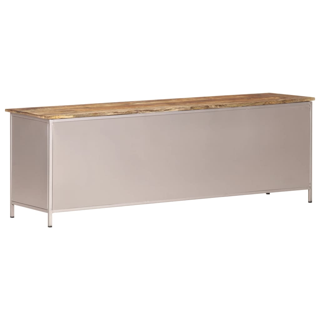Meuble TV 120x30x40 cm Bois de manguier brut - XIOS