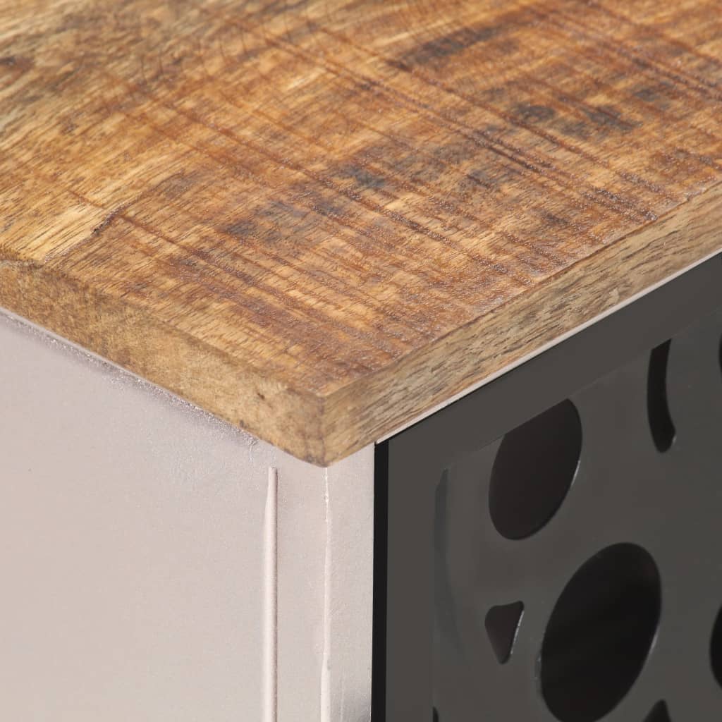 Meuble TV 120x30x40 cm Bois de manguier brut - XIOS