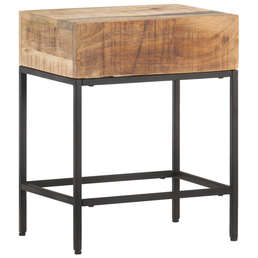 Table d'appoint 40x30x50 cm Bois massif de manguier brut - XIOS