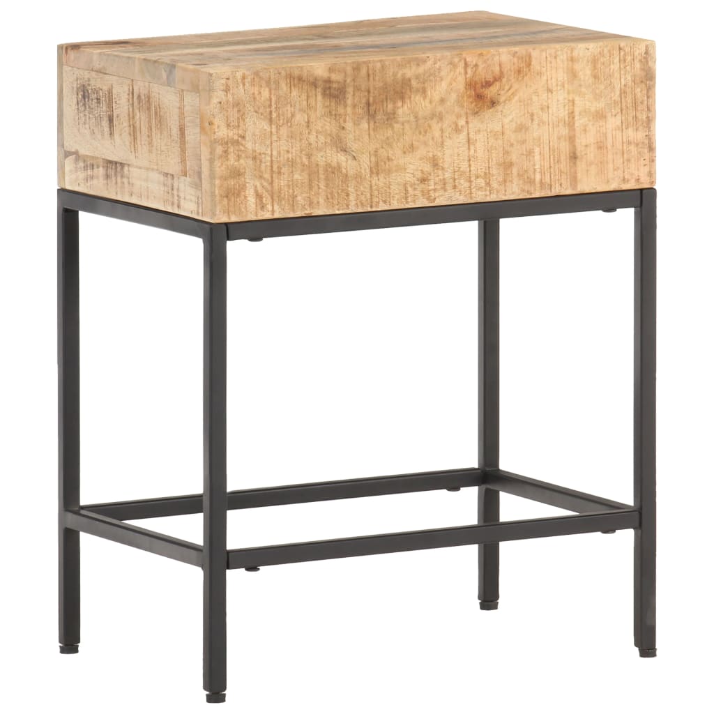 Table d'appoint 40x30x50 cm Bois massif de manguier brut - XIOS