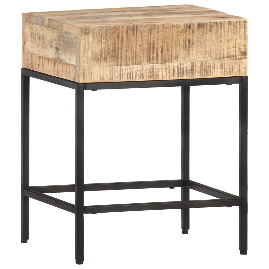 Table d'appoint 40x30x50 cm Bois massif de manguier brut - XIOS