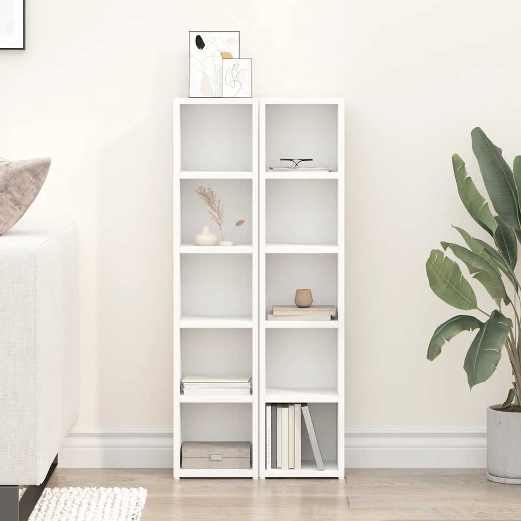Armoires à CD 2 pcs Blanc 21x16x93,5 cm Aggloméré - XIOS