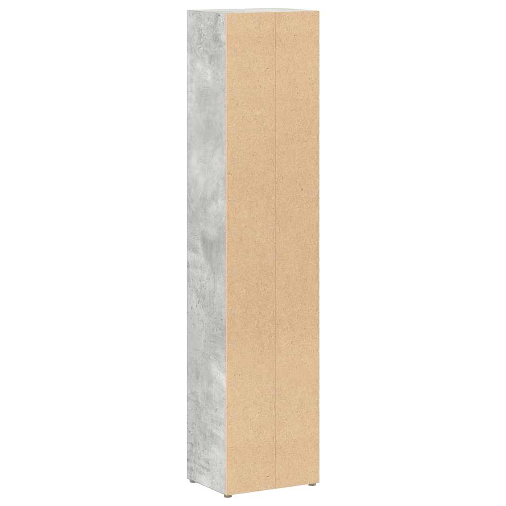 Armoires à CD 2 pcs Gris béton 21x16x93,5 cm Aggloméré - XIOS