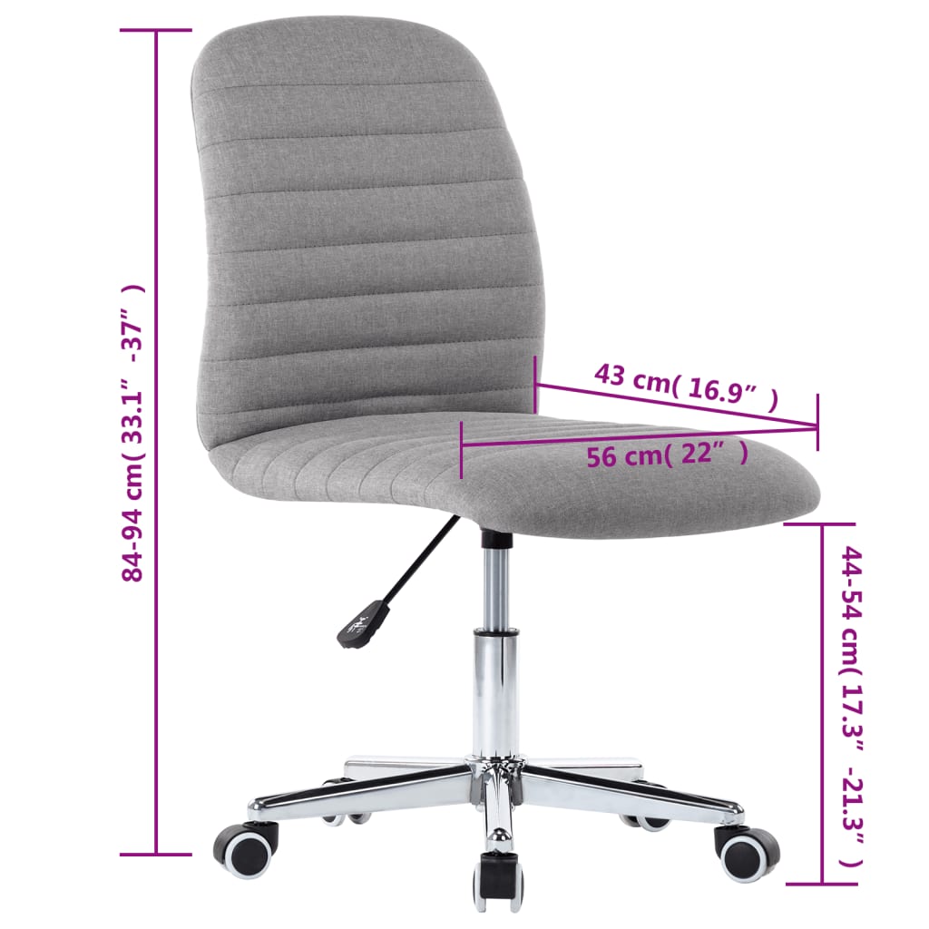 Chaises à manger lot de 6 gris clair tissu - XIOS