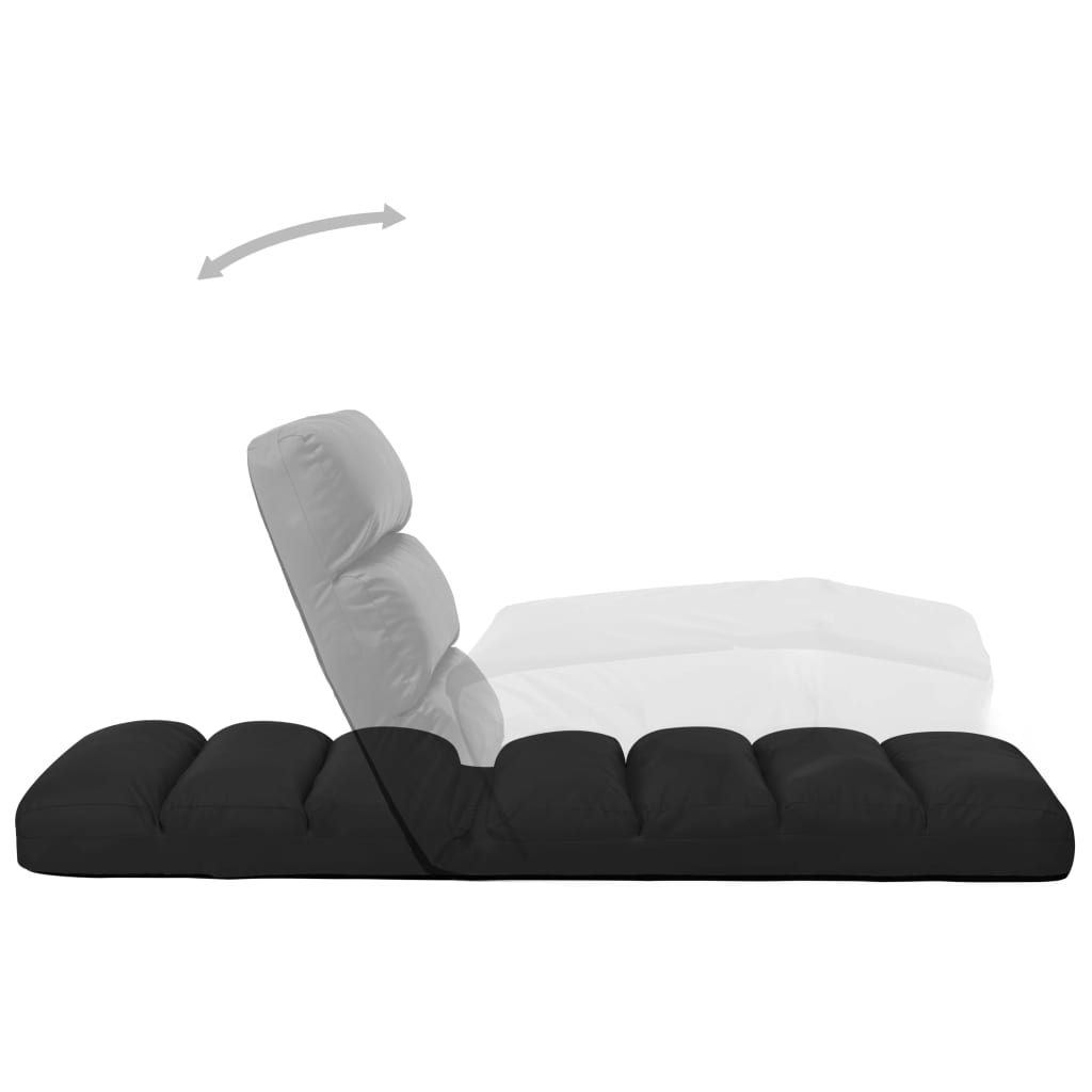 Chaise pliable de sol Noir Similicuir - XIOS