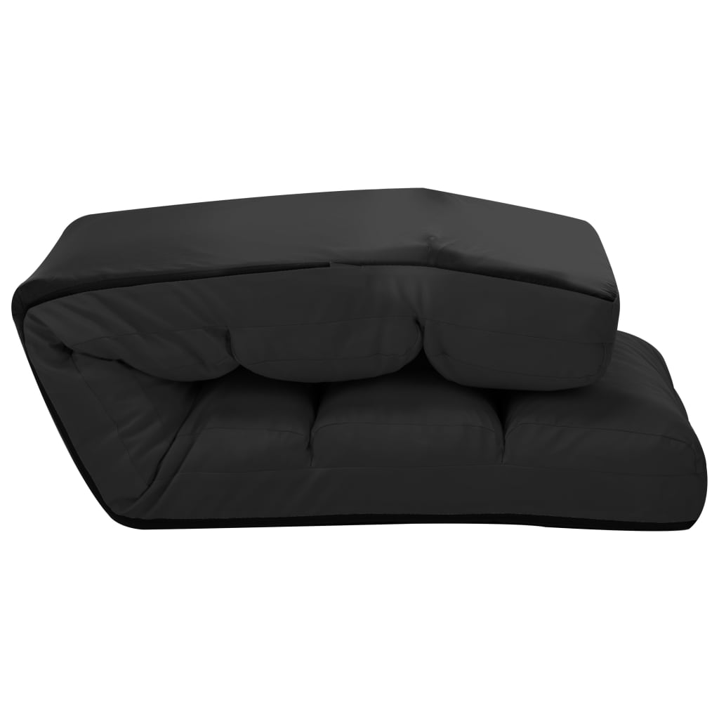 Chaise pliable de sol Noir Similicuir - XIOS