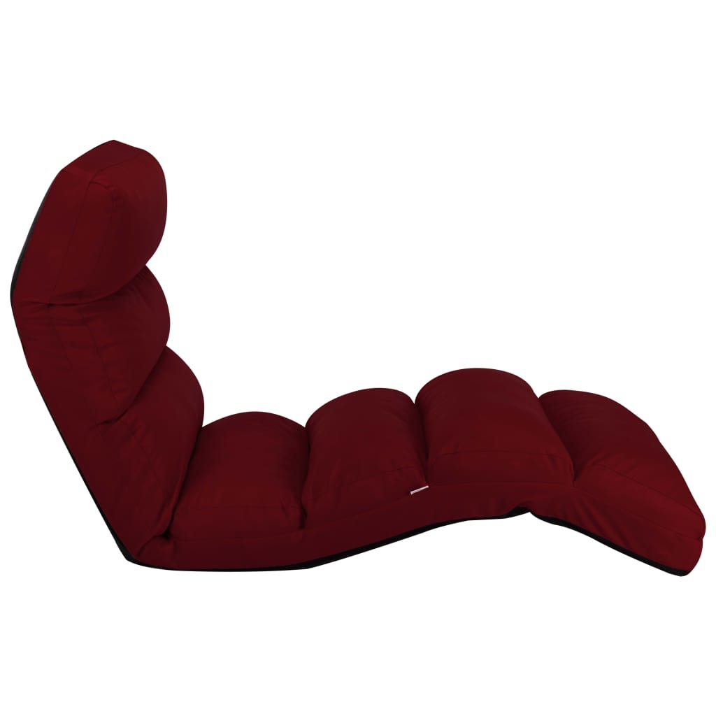 Chaise pliable de sol Rouge bordeaux Similicuir - XIOS