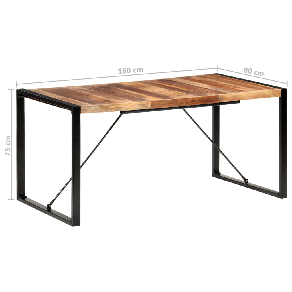 Table à manger 160x80x75 cm bois massif - XIOS