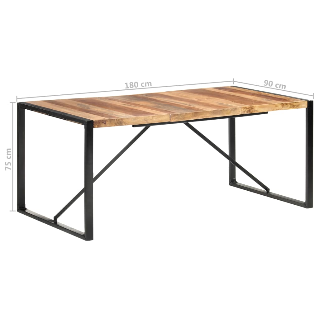 Table à manger 180x90x75 cm bois massif - XIOS