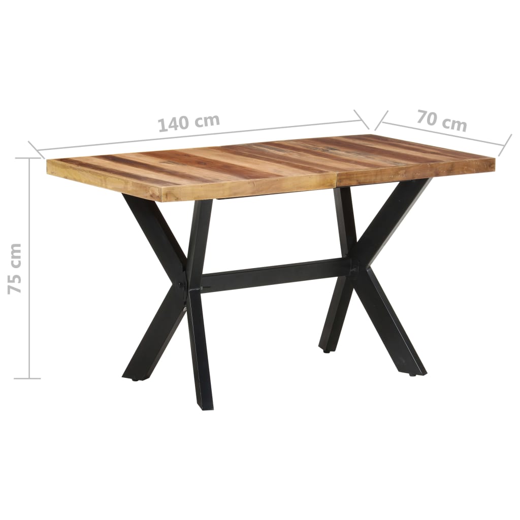 Table de salle à manger 140x70x75 cm Bois avec finition miel - XIOS