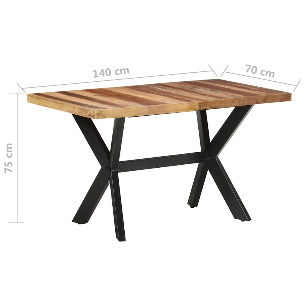 Table de salle à manger 140x70x75 cm Bois avec finition miel