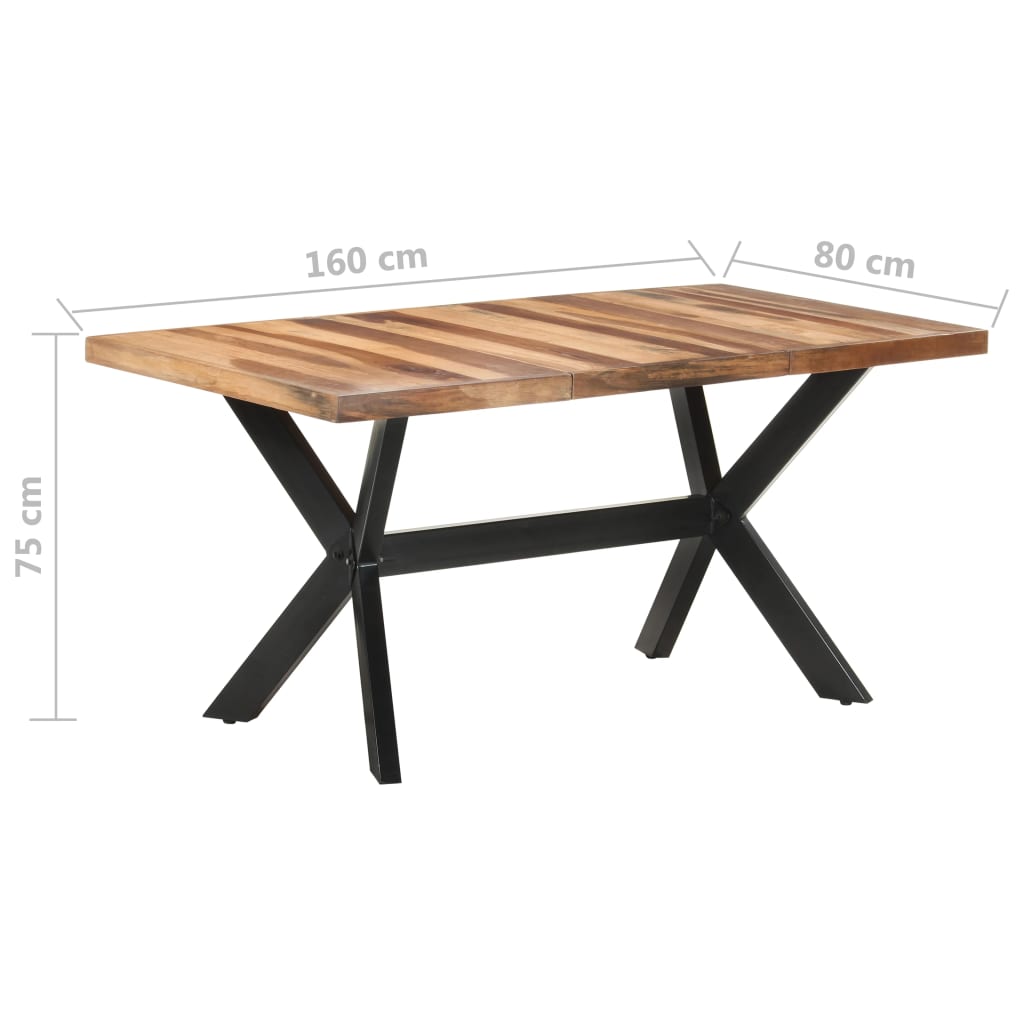 Table de salle à manger 160x80x75 cm Bois avec finition miel - XIOS