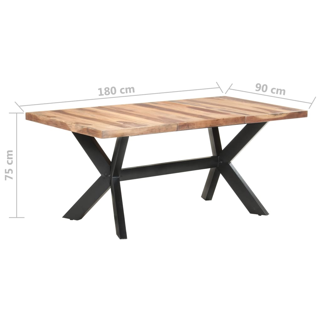 Table de salle à manger 180x90x75 cm Bois avec finition miel - XIOS