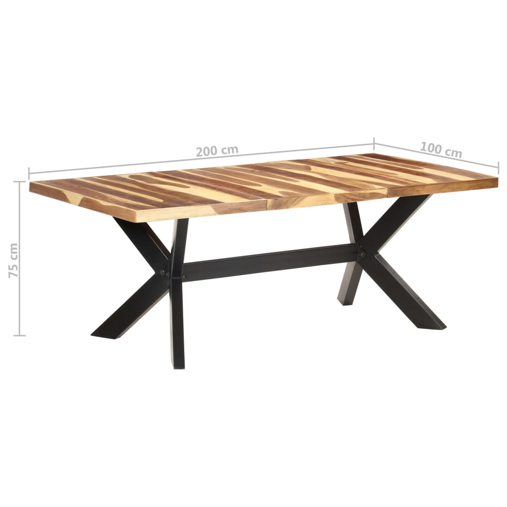 Table de salle à manger 200x100x75 cm Bois avec finition miel - XIOS