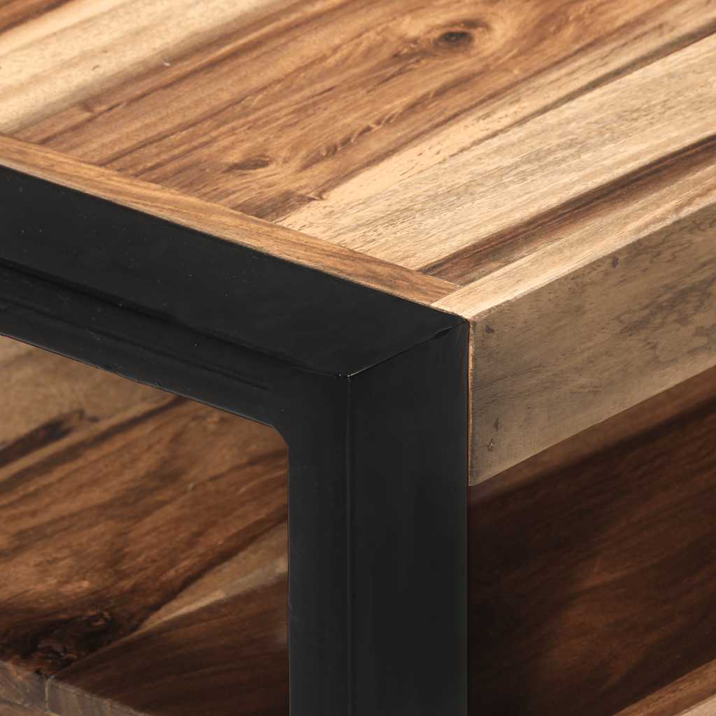 Meuble TV 120x35x45 cm Bois massif avec finition miel