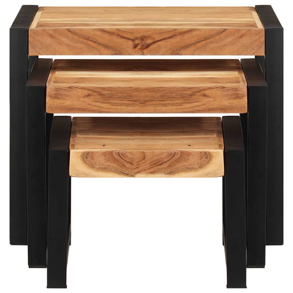 Tables gigognes 3 pcs Bois solide - XIOS