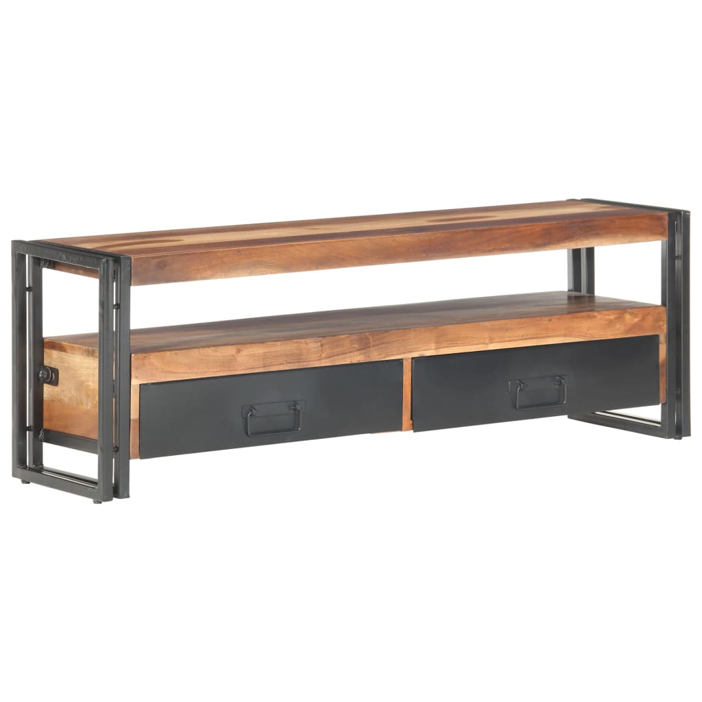 Meuble TV 120x30x40 cm Bois solide - XIOS