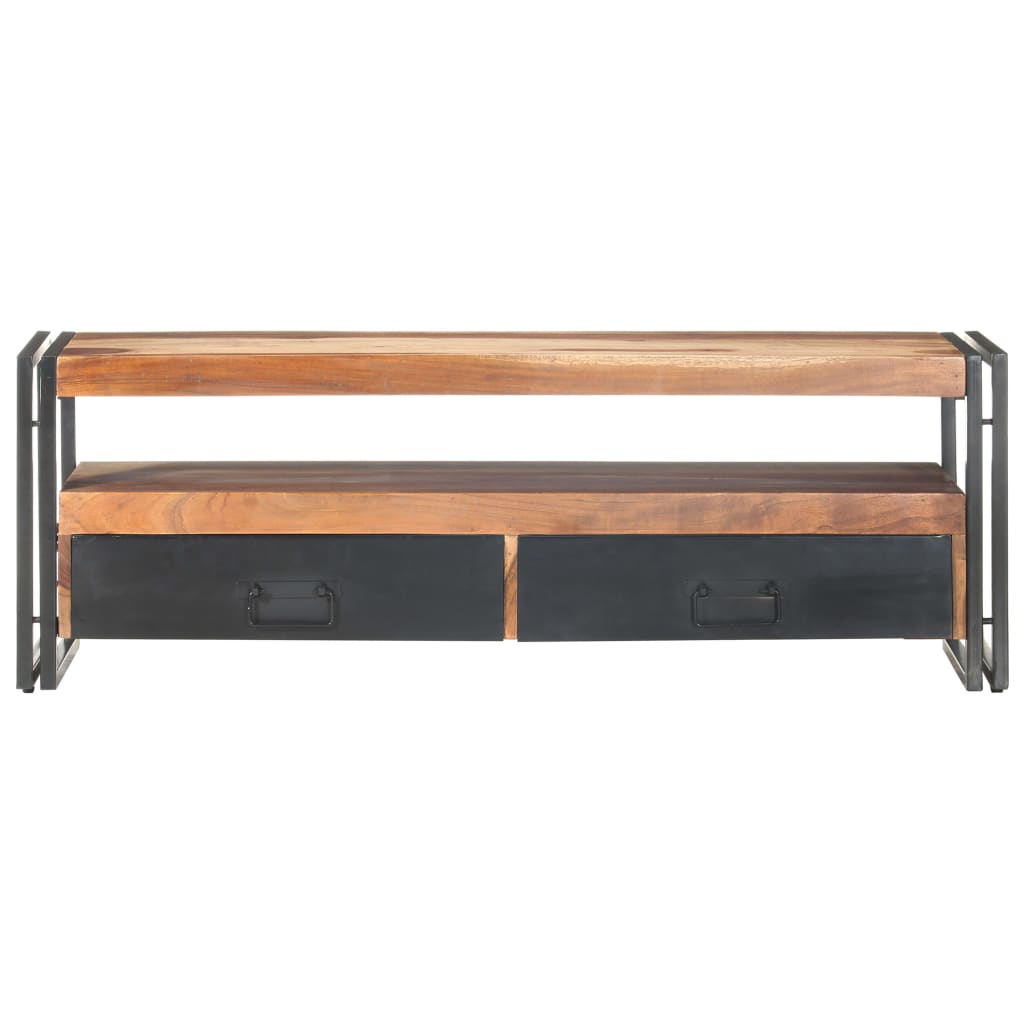 Meuble TV 120x30x40 cm Bois solide - XIOS