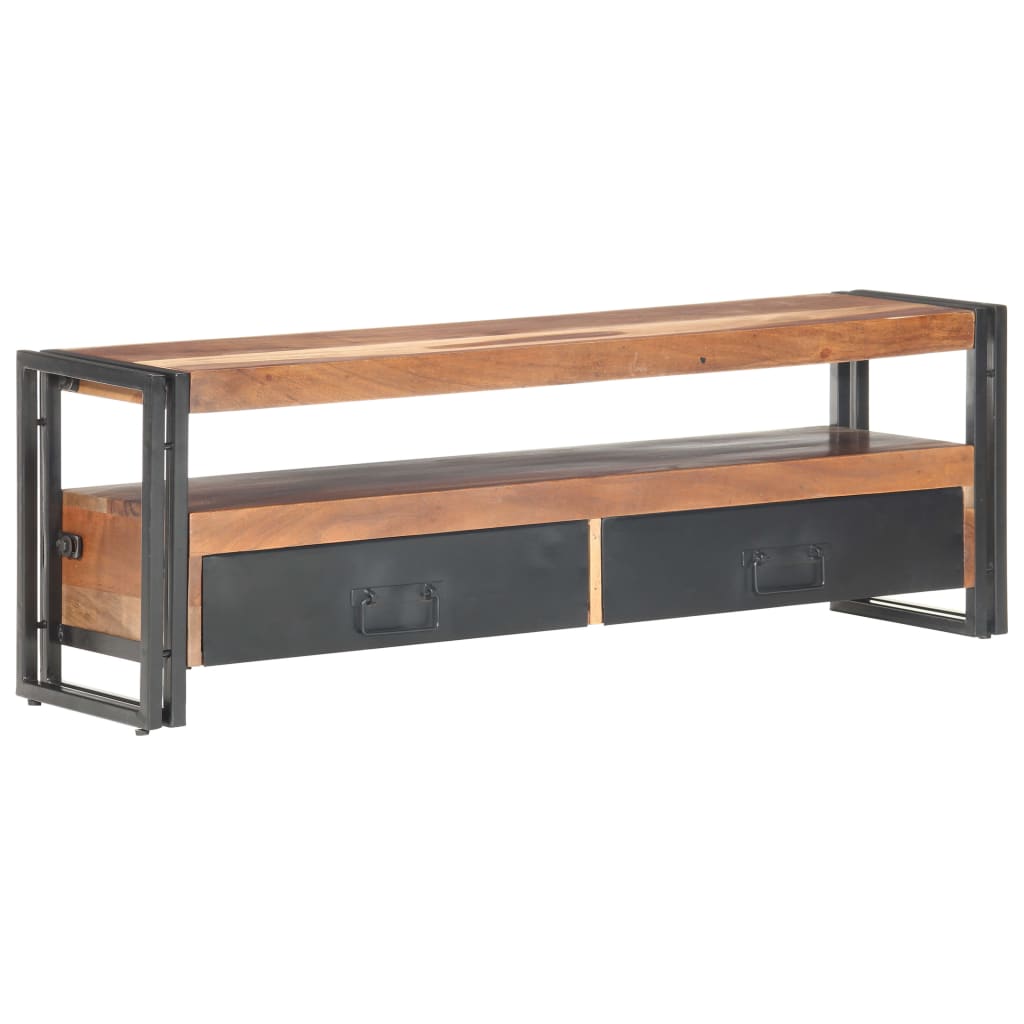 Meuble TV 120x30x40 cm Bois solide - XIOS
