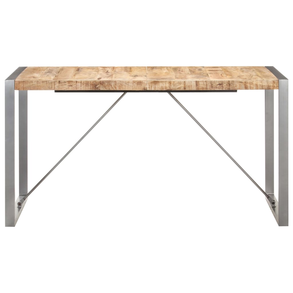 Table à manger 140x70x75 cm bois de manguier massif brut - XIOS