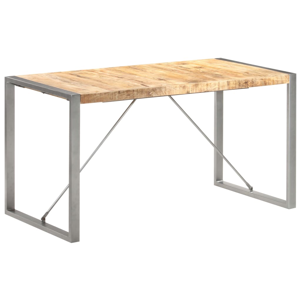 Table à manger 140x70x75 cm bois de manguier massif brut - XIOS