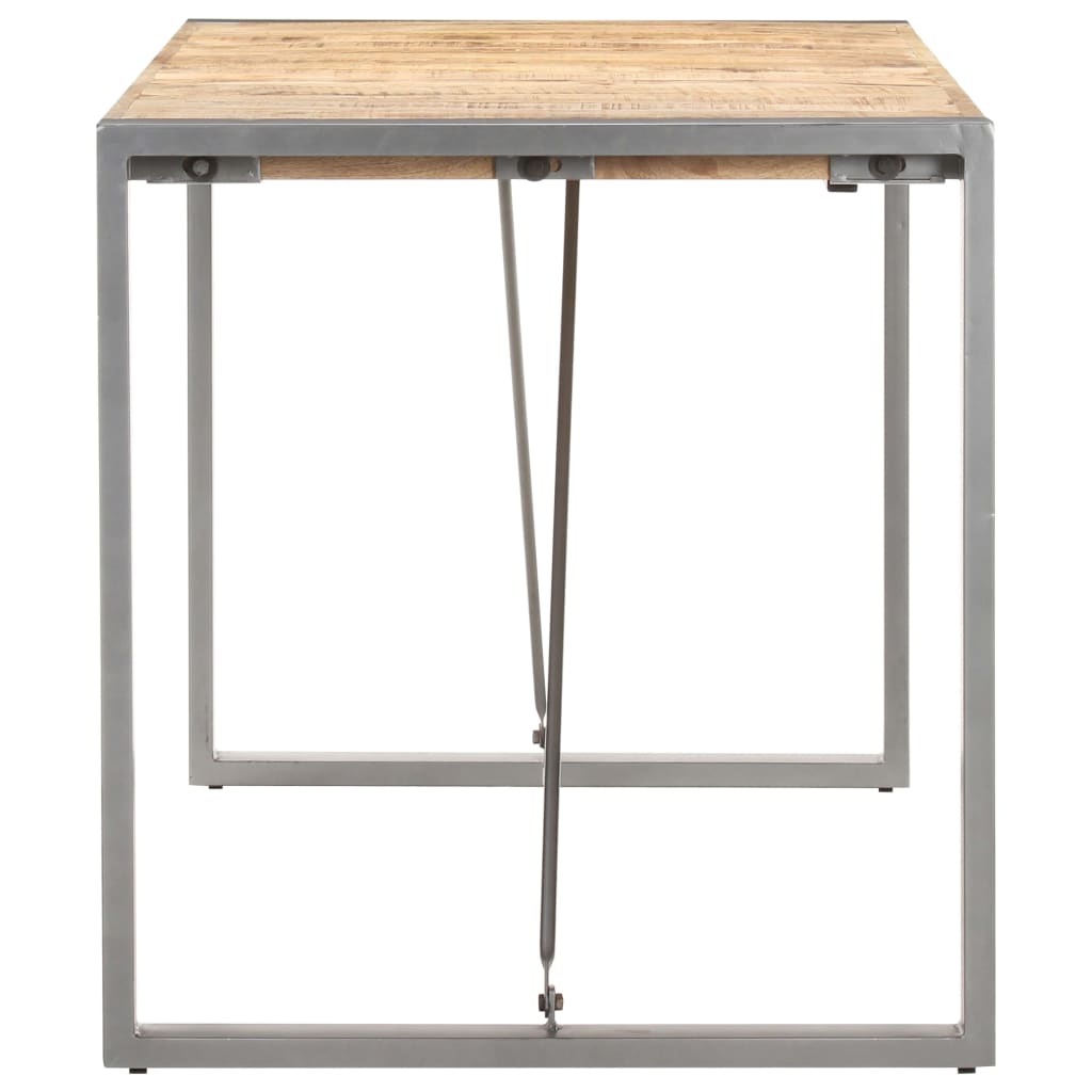 Table à manger 140x70x75 cm bois de manguier massif brut - XIOS