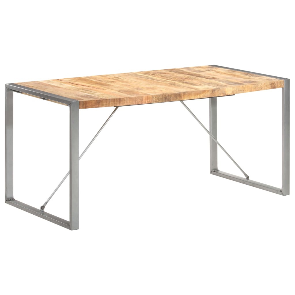 Table à manger 160x80x75 cm Bois de manguier massif brut - XIOS