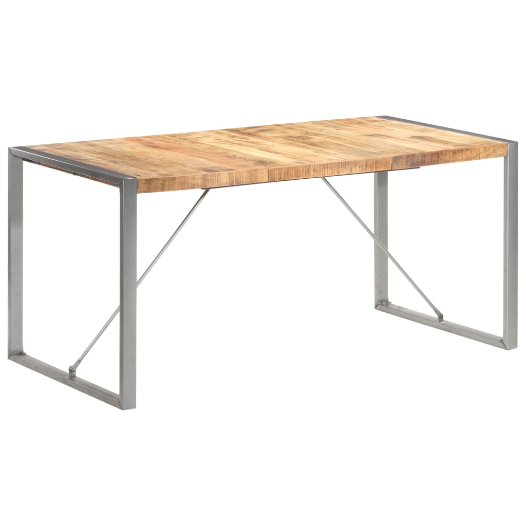 Table à manger 160x80x75 cm Bois de manguier massif brut - XIOS