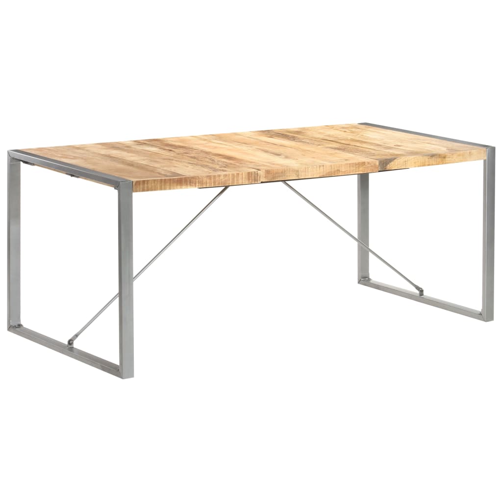 Table à manger 180x90x75 cm bois de manguier massif brut - XIOS