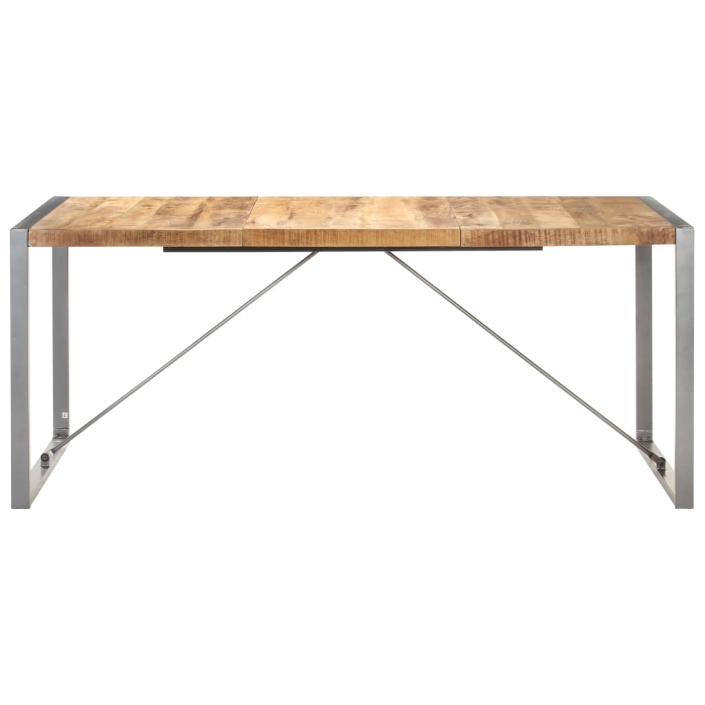 Table à manger 180x90x75 cm bois de manguier massif brut - XIOS