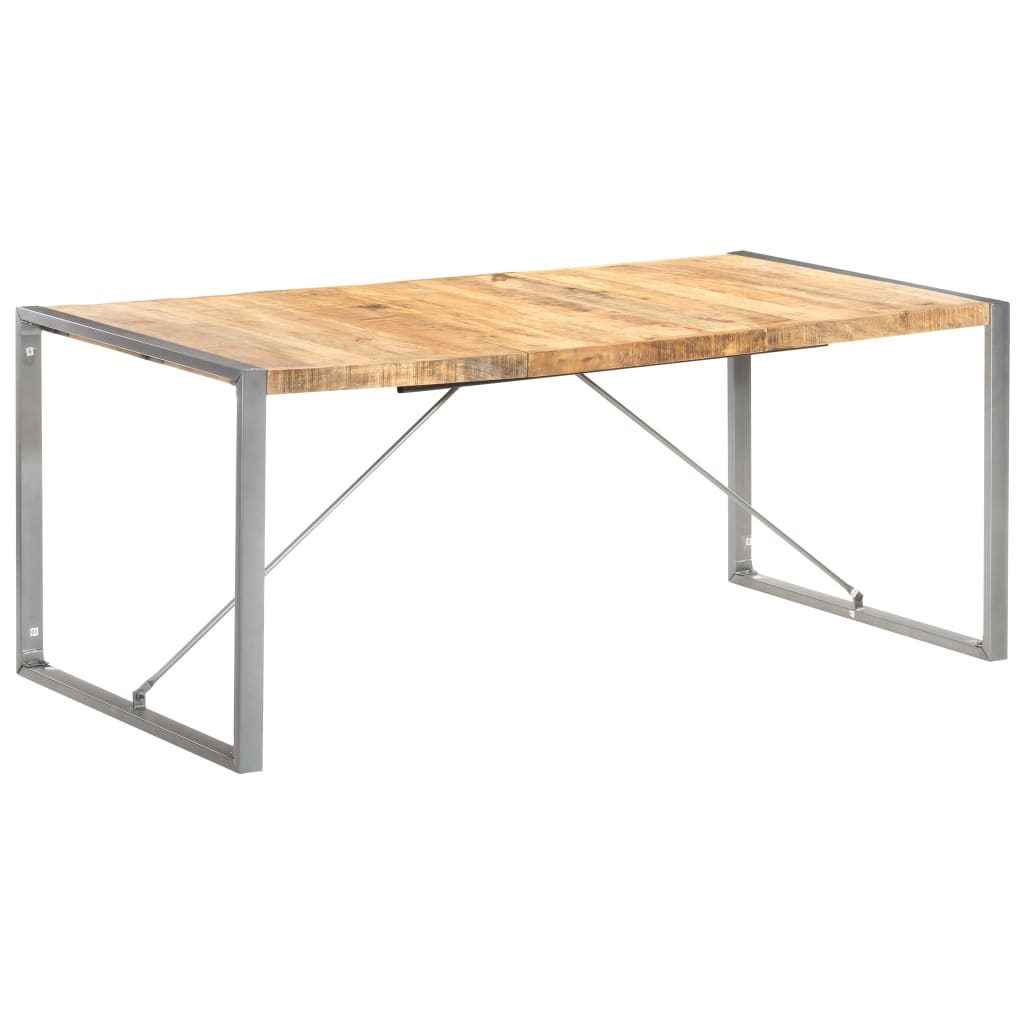 Table à manger 180x90x75 cm bois de manguier massif brut - XIOS
