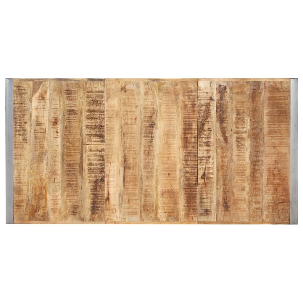Table à manger 180x90x75 cm bois de manguier massif brut - XIOS
