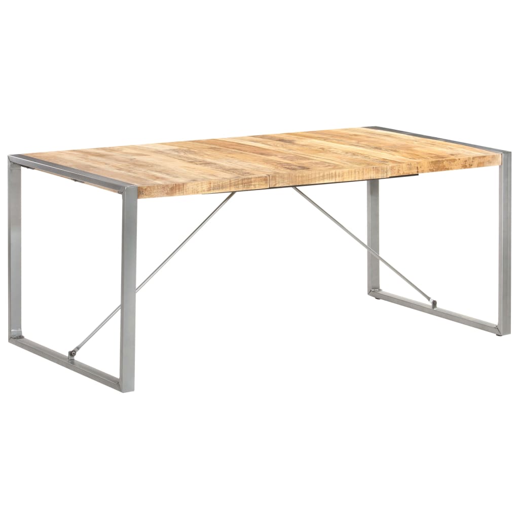Table à manger 180x90x75 cm bois de manguier massif brut - XIOS