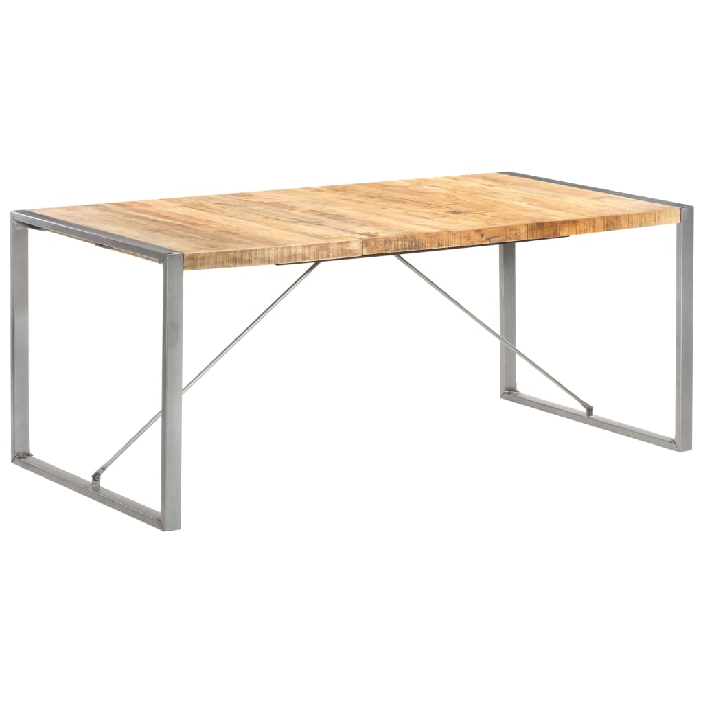Table à manger 180x90x75 cm bois de manguier massif brut - XIOS