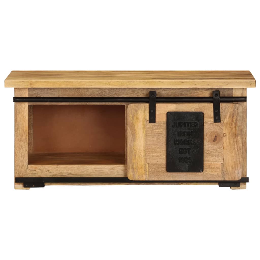Meuble TV 90x35x40 cm Bois massif de manguier - XIOS