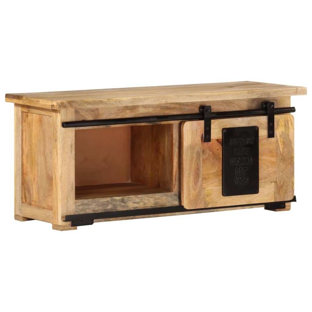 Meuble TV 90x35x40 cm Bois massif de manguier - XIOS
