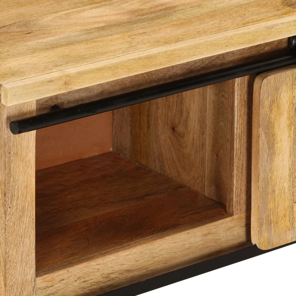 Meuble TV 90x35x40 cm Bois massif de manguier - XIOS