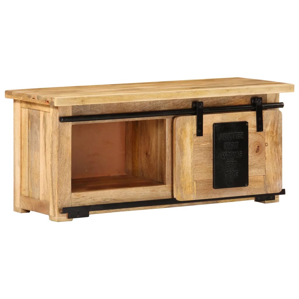 Meuble TV 90x35x40 cm Bois massif de manguier - XIOS