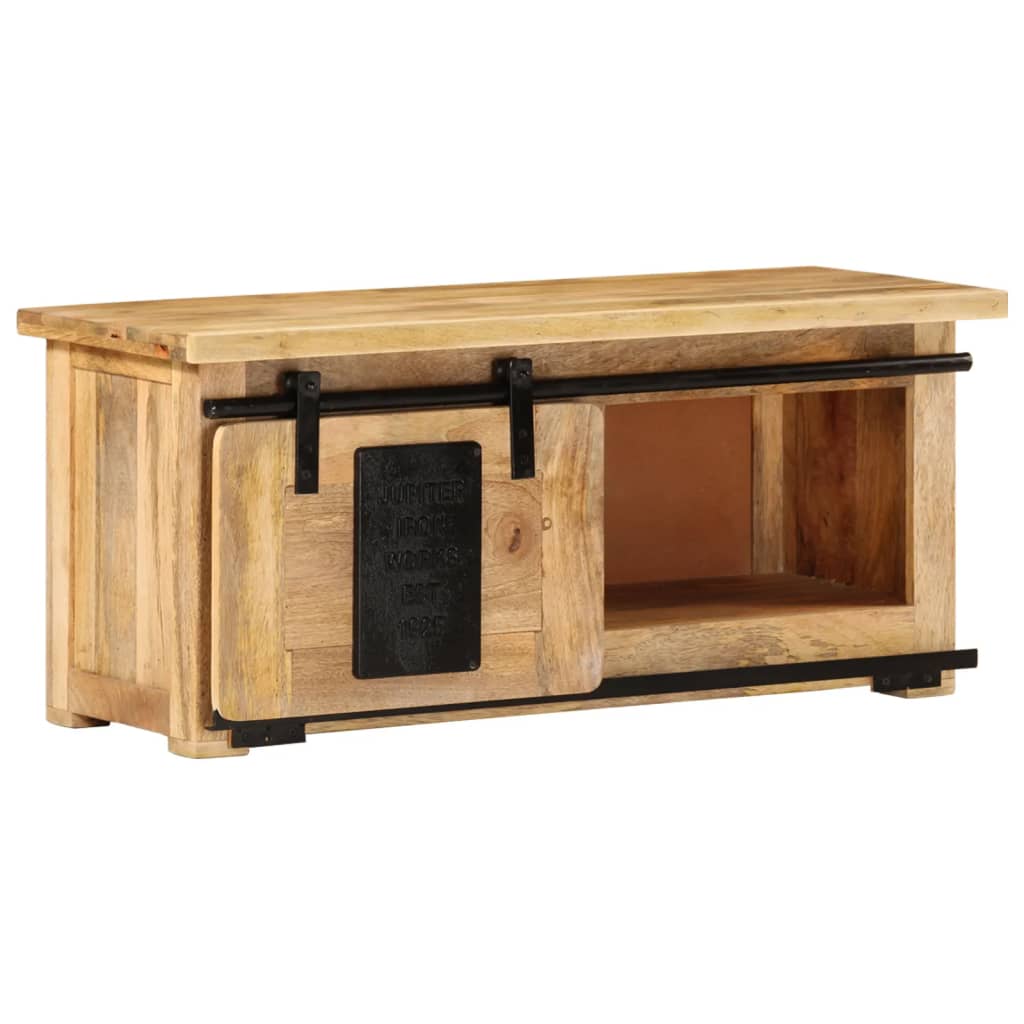 Meuble TV 90x35x40 cm Bois massif de manguier - XIOS