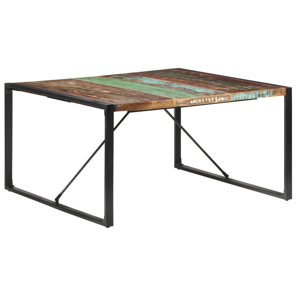 Table à manger 140x140x75 cm Bois de récupération massif - XIOS