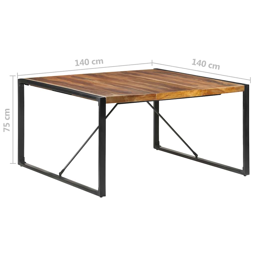 Table à manger 140x140x75 cm bois massif - XIOS