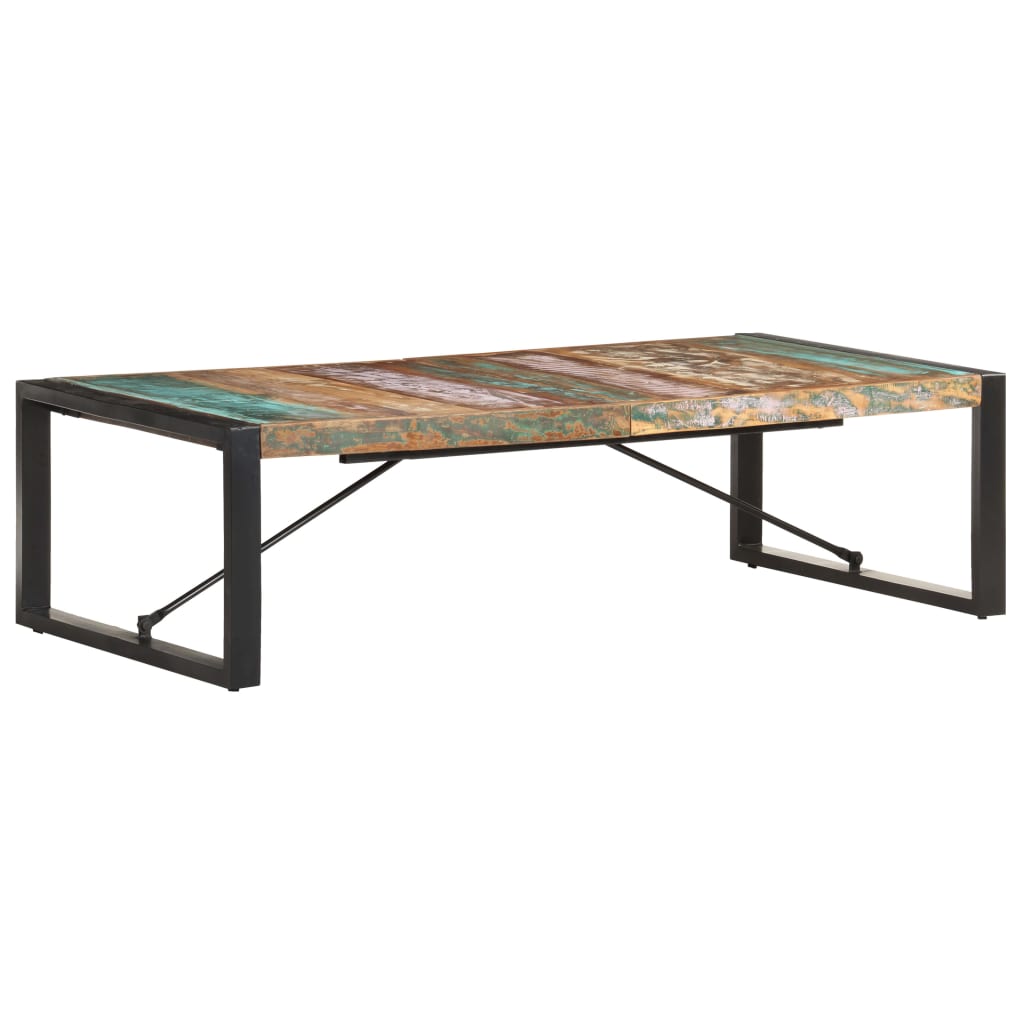 Table basse 140x70x40 cm Bois de récupération solide - XIOS