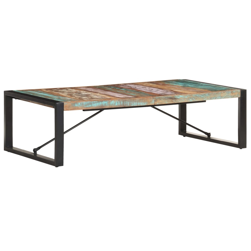 Table basse 140x70x40 cm Bois de récupération solide - XIOS