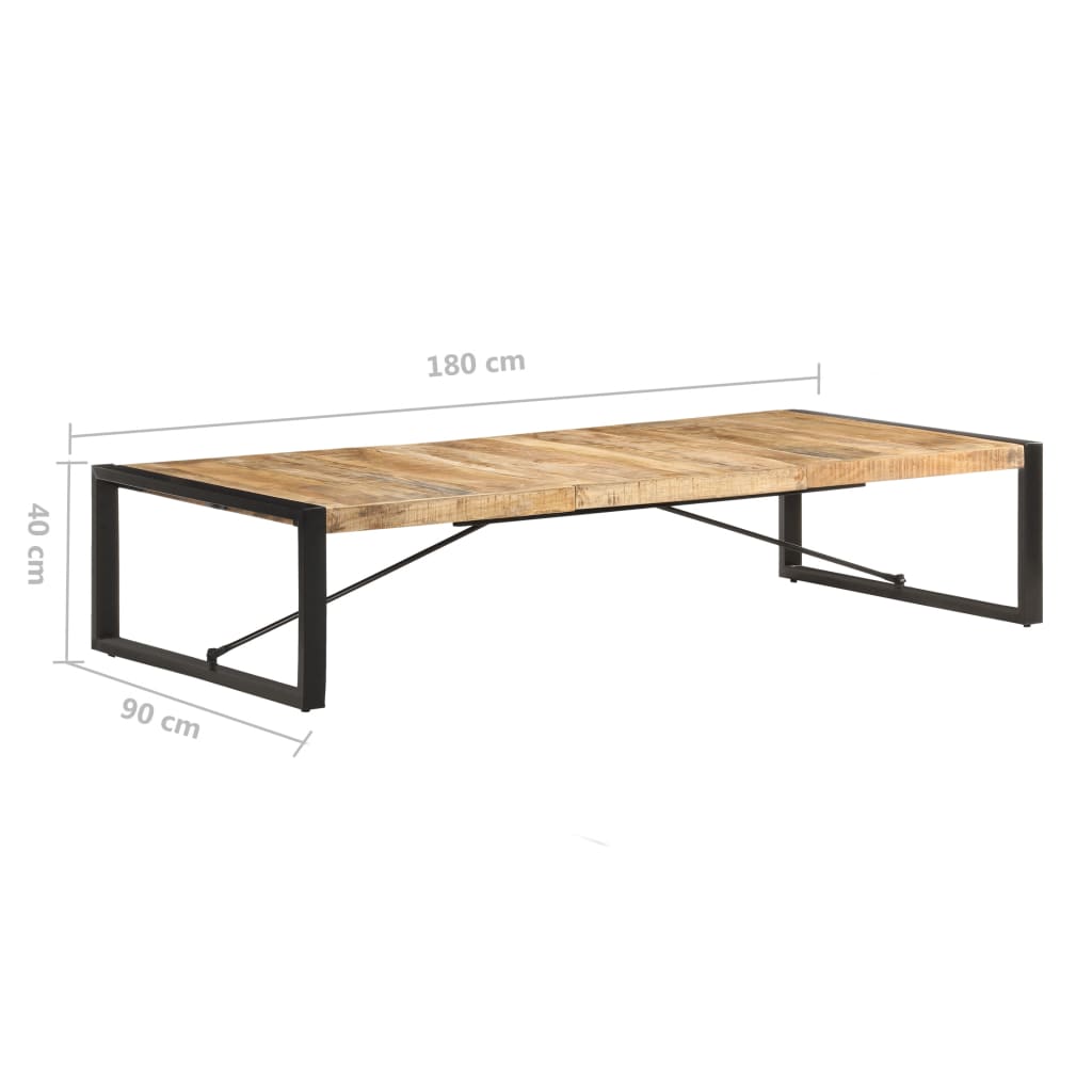 Table basse 180x90x40 cm Bois de manguier brut - XIOS