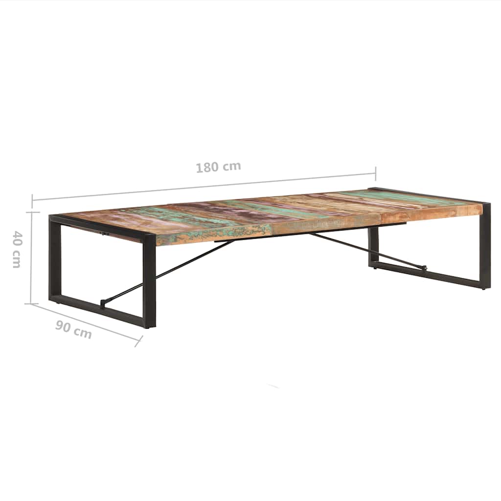 Table basse 180x90x40 cm Bois de récupération massif - XIOS