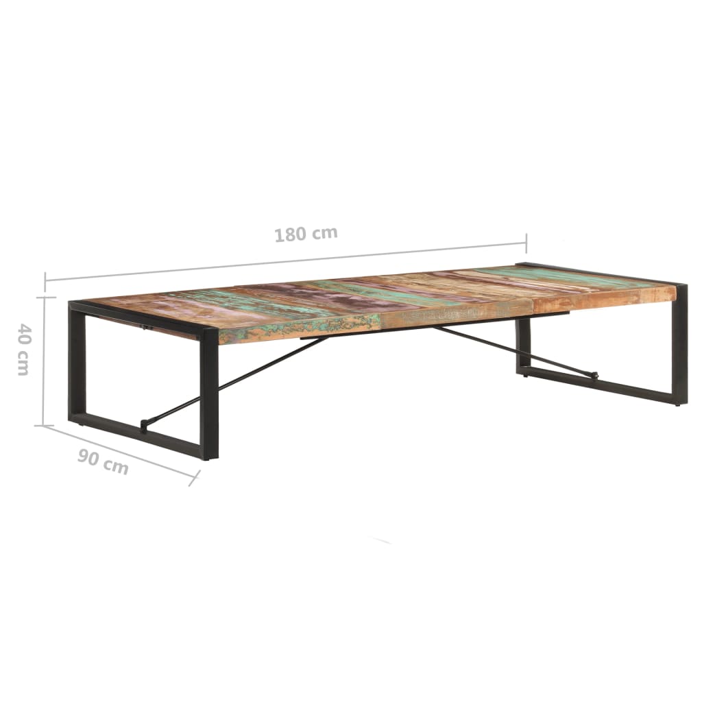 Table basse 180x90x40 cm Bois de récupération massif - XIOS