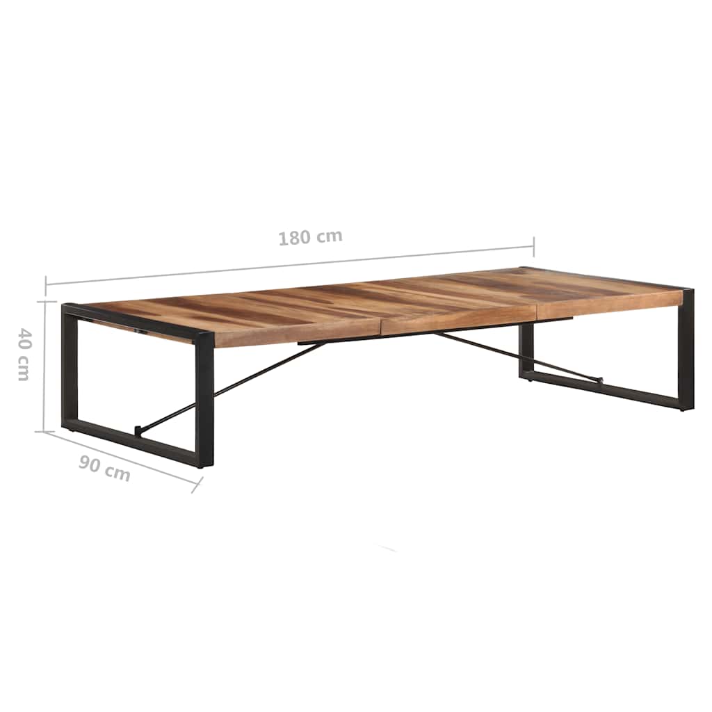 Table basse 180x90x40 cm Bois solide - XIOS