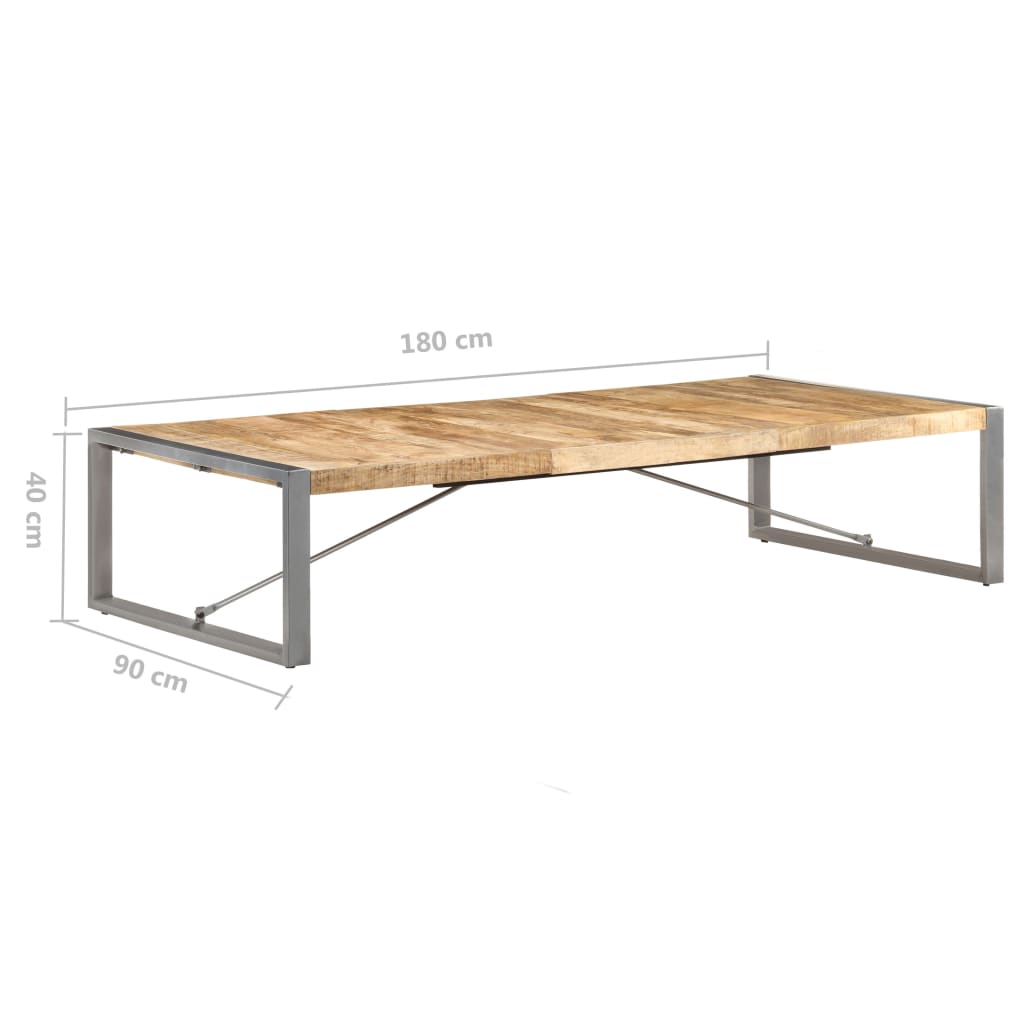 Table basse 180x90x40 cm Bois de manguier brut - XIOS