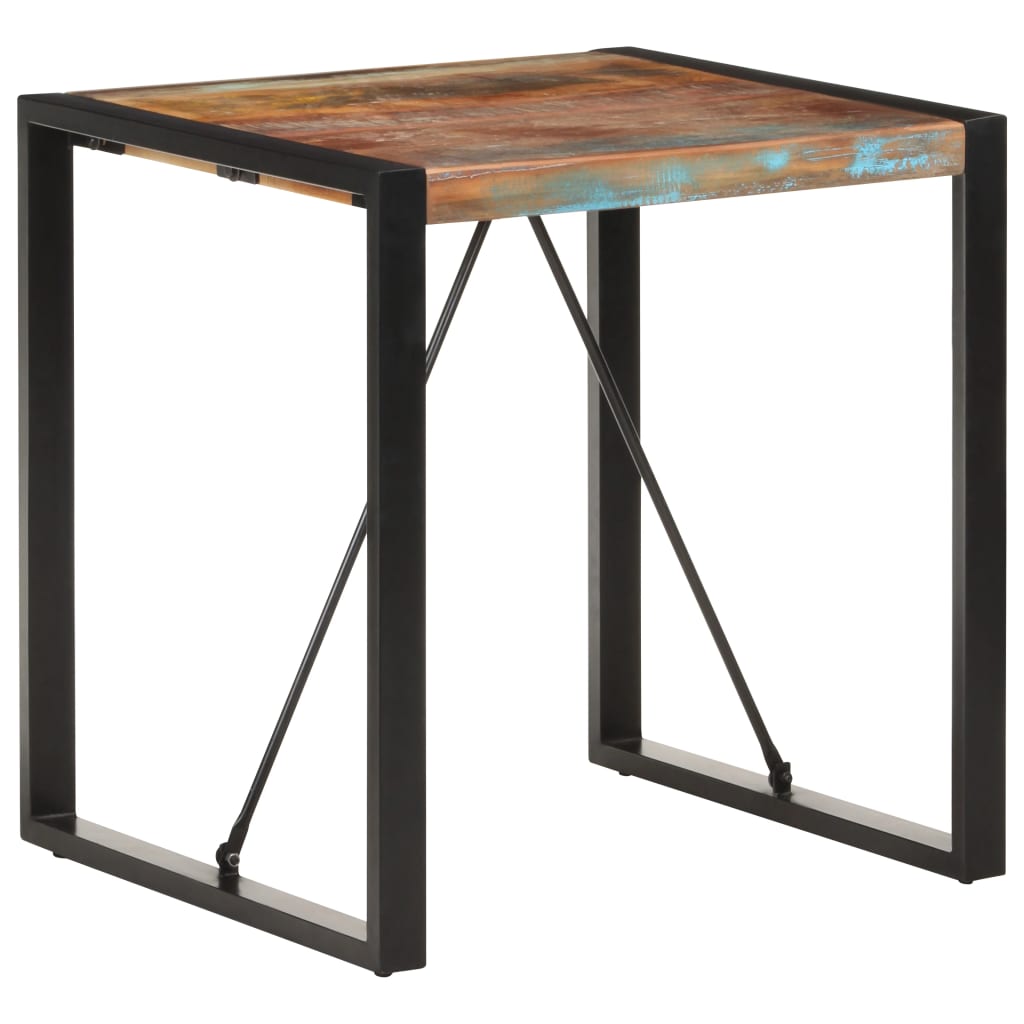 Table à manger 70x70x75 cm Bois de récupération massif - XIOS