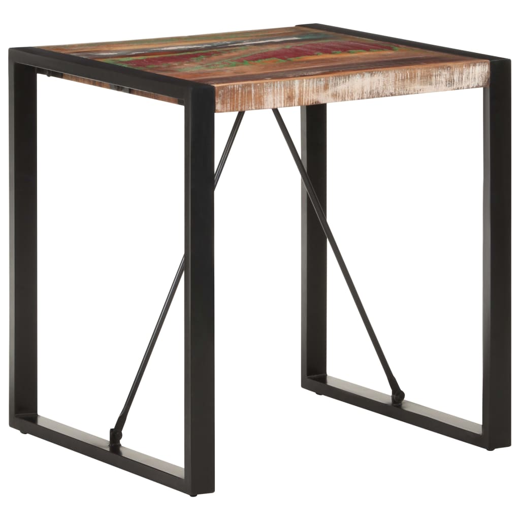 Table à manger 70x70x75 cm Bois de récupération massif - XIOS